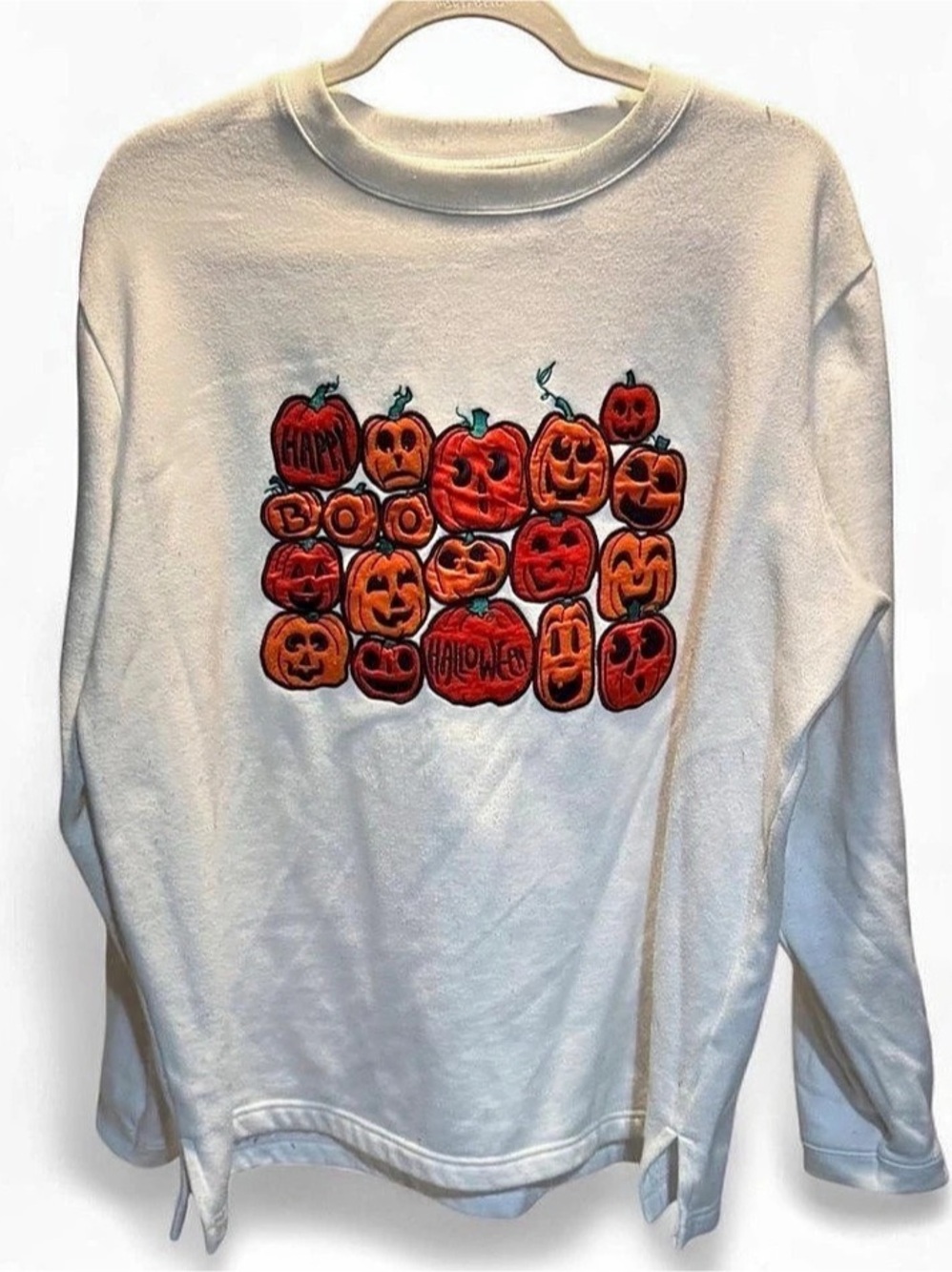 Vintage 33Basic Editions Pumpkin Halloween Sweatshirt Size Large